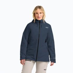 Kurtka narciarska damska Jack Wolfskin Flowline Pro 2L Ins. Niebieskie kurtki narciarskie Jack Wolfskin, l, bez wzorów, bez kaptura, narciarskie. Za 1,129.00 zł.