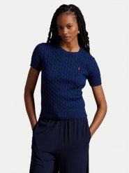Polo Ralph Lauren Sweter 211965761001 Granatowy Slim Fit. Niebieskie swetry Polo Ralph Lauren, xs, bez wzorów, z bawełny, bez ramiączek. Za 389.99 zł.