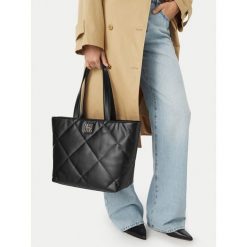 Torebka Nine West. Czarne shopper Nine West, bez wzorów, bez dodatków. Za 279.99 zł.
