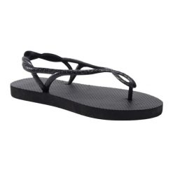 Japonki plażowe damskie Cressi Marbella Strap. Czarne klapki Cressi, bez wzorów, bez obcasa. Za 29.99 zł.