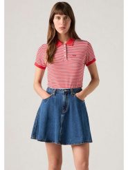Levi's Koszulka polo w kolorze czerwono-białym rozmiar: M. Czerwone koszulki polo Levi's®, m, bez wzorów, bez kołnierzyka, bez ramiączek. Za 114.44 zł.