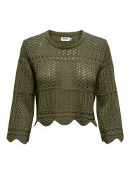 ONLY Sweter w kolorze khaki rozmiar: XS. Brązowe swetry Only, xs, bez wzorów, bez ramiączek. Za 48.50 zł.