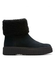 Clarks Skórzane botki "Torhill Turn" w kolorze czarnym rozmiar: 40. Czarne botki Clarks, bez wzorów, ze skóry, bez obcasa, bez zapięcia. Za 369.82 zł.