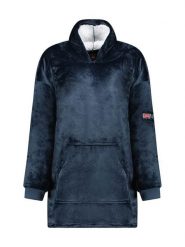 Geographical Norway Bluza polarowa "Uddy" w kolorze granatowym rozmiar: M. Niebieskie bluzy Geographical Norway, m, bez wzorów, z polaru, bez kaptura. Za 109.26 zł.