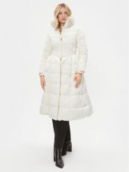Elisabetta Franchi Płaszcz zimowy PI-58Z-36E2-000077 Biały Regular Fit. Białe płaszcze Elisabetta Franchi, na zimę, bez wzorów, z syntetyku, bez kaptura. Za 1,679.00 zł.