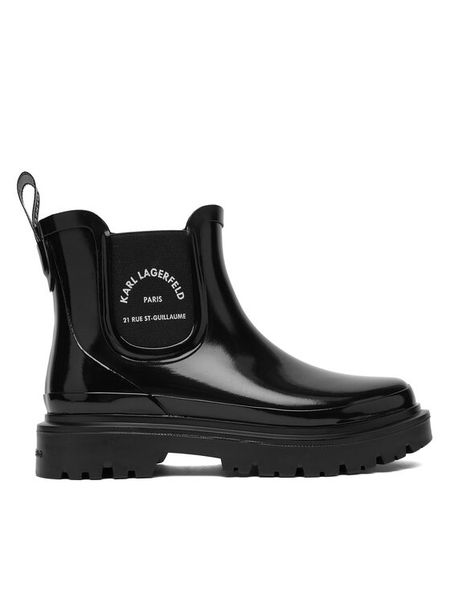 KARL LAGERFELD Kalosze KL47140 Czarny. Czarne kalosze KARL LAGERFELD, bez wzorów, z syntetyku. Za 399.99 zł.