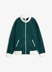 Rozpinana bluza dresowa z czystej bawełny organicznej. Białe bluzy bonprix, bez wzorów, z bawełny, bez kaptura. Za 142.99 zł.