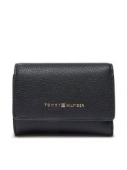 Tommy Hilfiger Mały Portfel Damski Th Logotape Trifold AW0AW17477 Granatowy. Niebieskie portfele TOMMY HILFIGER, bez wzorów, ze skóry. Za 259.99 zł.