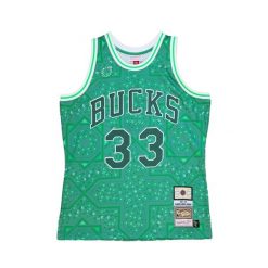 Koszulka NBA Milwaukee Bucks Kareem Abdul-Jabbar. Zielone bluzki Mitchell & Ness, bez wzorów, sportowe, bez kołnierzyka, bez ramiączek. Za 672.00 zł.