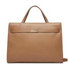 Torebka Tommy Hilfiger. Brązowe torebki klasyczne TOMMY HILFIGER, bez wzorów, bez dodatków. Za 479.99 zł.
