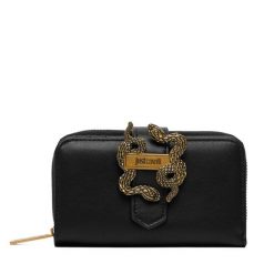 Portfel Just Cavalli. Czarne portfele Just Cavalli, bez wzorów. Za 389.99 zł.