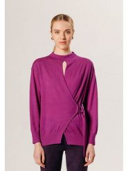 Rodier Wełniany sweter w kolorze fioletowym rozmiar: M. Różowe swetry Rodier, m, bez wzorów, z wełny, bez ramiączek. Za 339.99 zł.