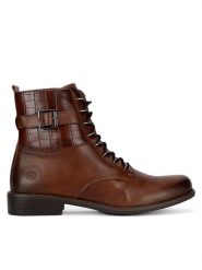 Remonte Trzewiki D0F72-22 Brązowy. Brązowe botki Remonte, bez wzorów, ze skóry, bez obcasa, na płaskiej podeszwie, bez zapięcia. Za 415.00 zł.