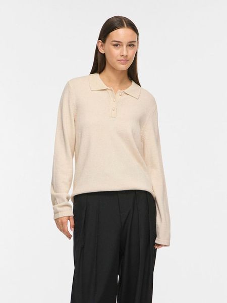 Vila Sweter "Ril" w kolorze kremowym rozmiar: XL. Brązowe swetry Vila, xl, bez wzorów, bez ramiączek. Za 129.95 zł.