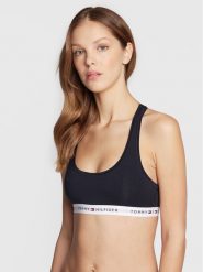 Tommy Hilfiger Biustonosz top UW0UW03820 Granatowy. Niebieskie biustonosze TOMMY HILFIGER, l, bez wzorów, z bawełny, bez kołnierzyka, bez ramiączek. Za 89.99 zł.