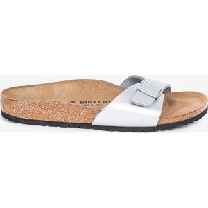 Birkenstock - Klapki Madrid Bs. Szare klapki Birkenstock, bez wzorów, z materiału, bez obcasa. W wyprzedaży za 179.90 zł.