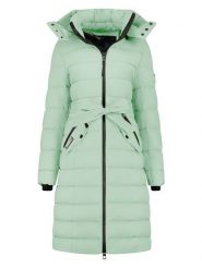 Geographical Norway Płaszcz zimowy "Cabima" w kolorze miętowym rozmiar: XXL. Zielone płaszcze Geographical Norway, na zimę, xxl, bez wzorów, z puchu, bez kaptura. Za 297.97 zł.