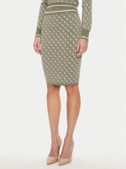 Guess Spódnica ołówkowa W4BD53 Z37K0 Zielony Regular Fit. Zielone spódnice Guess, l, z aplikacjami, z wiskozy, ołówkowe. Za 229.99 zł.