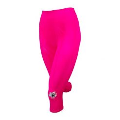 Legginsy techniczne do biegania Capri damskie z taśmami kinetycznymi. Czerwone legginsy R-EVENGE, bez wzorów, z elastanu. Za 280.89 zł.