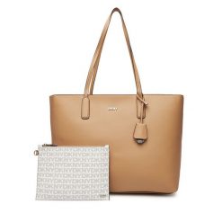 Torebka DKNY. Brązowe torebki klasyczne DKNY, bez wzorów, bez dodatków. Za 749.99 zł.
