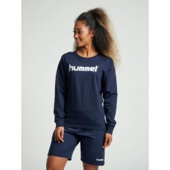 Bluza do piłki ręcznej damska Hummel Go Cotton Logo Sweatshirt Woman. Niebieskie bluzy Hummel, xs, bez wzorów, bez kaptura. Za 188.00 zł.