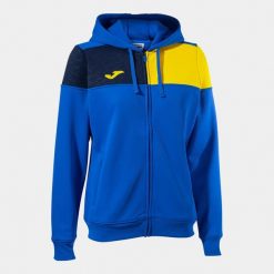 Damska bluza dresowa z kapturem Joma Crew V. Niebieskie bluzy Joma, bez wzorów, z dresówki, z kapturem. W wyprzedaży za 110.60 zł.