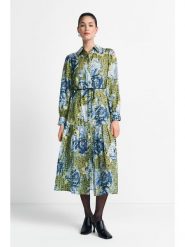 Rich & Royal Sukienka w kolorze zielono-niebieskim rozmiar: 42. Niebieskie sukienki Rich & Royal, bez wzorów, z tkaniny, bez kołnierzyka, bez ramiączek, midi. Za 299.95 zł.