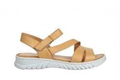 Sandały Bayla-161 016 3270 Scissors 161661, Beżowy, Skóra naturalna - 38. Brązowe sandały Bayla, bez wzorów, z materiału, bez obcasa, na płaskiej podeszwie, bez zapięcia. W wyprzedaży za 179.10 zł.