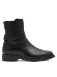Gino Rossi Botki ANITA-25207PE Czarny. Czarne botki Gino Rossi, bez wzorów, ze skóry, bez obcasa, na płaskiej podeszwie, bez zapięcia. Za 329.99 zł.
