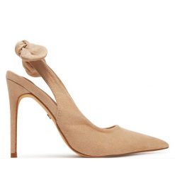 Szpilki DeeZee. Brązowe szpilki DeeZee, bez wzorów, bez obcasa, na szpilce, bez zapięcia. Za 159.99 zł.