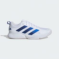 Buty Court Team Bounce 2.0. Białe obuwie sportowe Adidas, bez zapięcia, do piłki ręcznej. Za 399.00 zł.