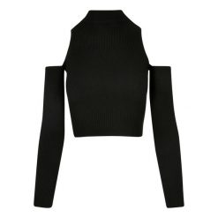 Bluzka Z Długim Rękawem Dla Pań I Panów Z Dzianiny Ściągaczowej Z Wycięciami Na. Czarne bluzki Urban Classics, xl, bez wzorów, z dzianiny, casualowe, bez kołnierzyka, bez ramiączek. Za 139.99 zł.