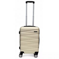 Walizka na kółkach Sapphire ST-2240 złota - mała S DUO. Niebieskie walizki Sapphire, bez wzorów, małe. W wyprzedaży za 84.80 zł.
