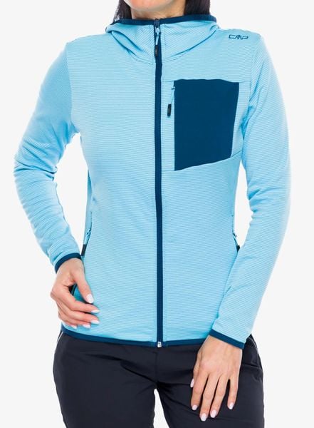 Bluza polarowa damska CMP Solvixa. Niebieskie bluzy CMP, m, bez wzorów, z elastanu, bez kaptura. Za 269.49 zł.