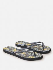 Rip Curl Japonki "Mixed Bloom" w kolorze błękitno-żółto-czarnym rozmiar: 37. Czarne klapki Rip Curl, bez wzorów, z otwartym noskiem, bez obcasa. Za 52.67 zł.
