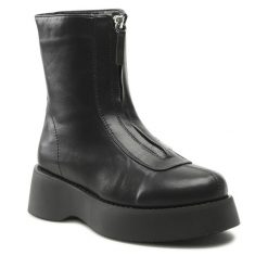 Botki Jenny Fairy. Czarne botki Jenny Fairy, bez wzorów, bez obcasa, na płaskiej podeszwie, bez zapięcia. Za 159.99 zł.