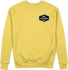 Bluza z naszywką – okrągły dekolt / dla dorosłych (żółta). Żółte bluzy SURF MONKEY, m, z aplikacjami, z bawełny, bez kaptura. Za 269.95 zł.