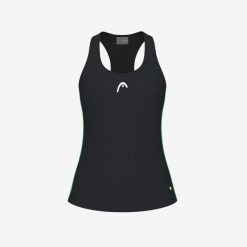 Koszulka bez rękawów damska SPIRIT Tank Top. Czarne koszulki sportowe Head, bez wzorów, bez ramiączek, tenisowe. W wyprzedaży za 168.00 zł.