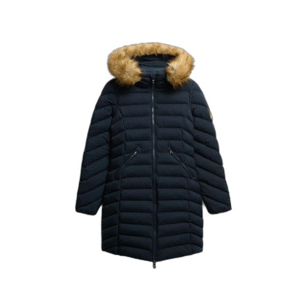Parka dla kobiet Superdry Fuji. Niebieskie parki Superdry, na zimę, bez kaptura. Za 609.85 zł.