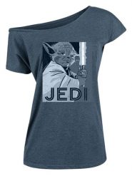 Nastrovje Potsdam Koszulka "Star Wars Jedi" w kolorze niebieskim rozmiar: XL. Niebieskie bluzki Nastrovje Potsdam, xl, bez wzorów, retro, bez kołnierzyka, bez ramiączek. Za 52.17 zł.