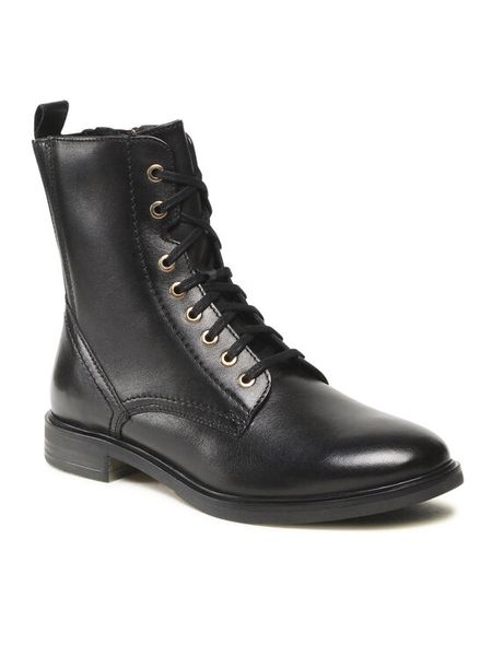 Lasocki Trzewiki ARC-NEW2-11 Czarny. Czarne botki Lasocki, bez wzorów, ze skóry, bez obcasa, na płaskiej podeszwie, bez zapięcia. Za 249.99 zł.