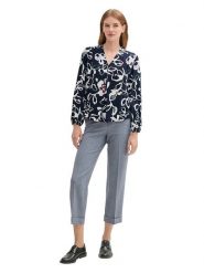 Tom Tailor Bluzka w kolorze granatowo-białym rozmiar: 38. Białe bluzki Tom Tailor, s, bez wzorów, z wiskozy, klasyczne, bez kołnierzyka, bez ramiączek. Za 43.99 zł.