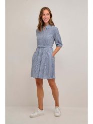 Cream Sukienka w kolorze biało-niebieskim rozmiar: 42. Białe sukienki Cream, bez wzorów, z wiskozy, bez kołnierzyka, bez ramiączek, midi. Za 149.95 zł.
