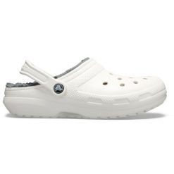Sandały CROCS CLASSIC LINED CLOG Biały. Białe sandały Crocs, bez wzorów, z gumy, bez obcasa, bez zapięcia. Za 396.00 zł.