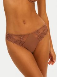 Simone Pérèle Stringi Saga 15C700 Brązowy. Brązowe stringi Simone Pérèle, bez wzorów, z syntetyku. Za 149.99 zł.