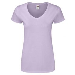 Koszulka Damska Iconic 150 Z Dekoltem V. Niebieskie bluzki FRUIT OF THE LOOM, xl, bez wzorów, sportowe, bez kołnierzyka, bez ramiączek. Za 40.99 zł.