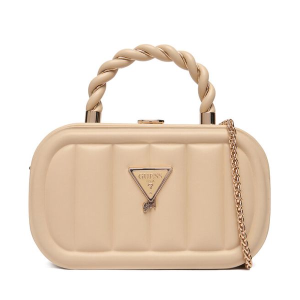 Torebka Guess. Brązowe torebki klasyczne Guess, z aplikacjami, bez dodatków. Za 299.99 zł.