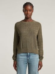 G-Star Sweter w kolorze khaki rozmiar: L. Brązowe swetry G-Star, l, bez wzorów, z bawełny, bez ramiączek. Za 294.97 zł.