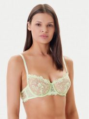 Guess Biustonosz z fiszbiną O5GC15 KCQC0 Zielony. Zielone biustonosze Guess, z aplikacjami, z syntetyku. Za 169.99 zł.