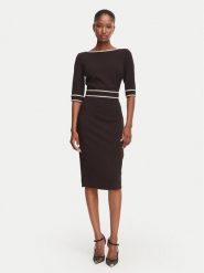 Rinascimento Sukienka koktajlowa CFC0131086003 Brązowy Slim Fit. Brązowe sukienki Rinascimento, m, bez wzorów, z syntetyku, wizytowe, bez kołnierzyka, bez ramiączek. Za 524.99 zł.